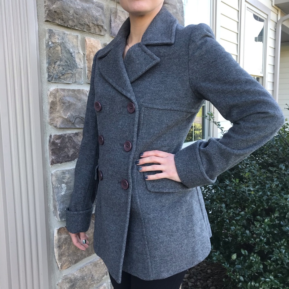 Women’s Gray Pea Coat